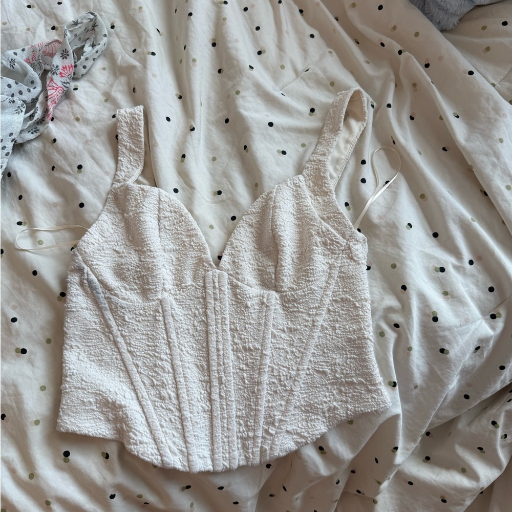 Cream corset top Astr the label